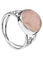 Rose Quartz Stirling Silver Ring