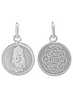 Kubera Pendant with His Yantra on Reverse (Two Sided Pendant)