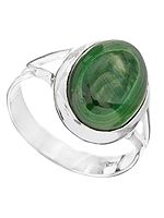 Gemstone Oval Ring | Sterling Silver Jewelry