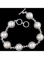 Pearly Designer Bracelet with Toggle Lock