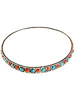 Coral and Turquoise Bangle