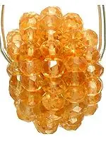 Faceted Beaded Citrine Necklace Center