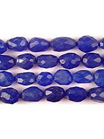 Faceted Blue Chalcedony Tumbles