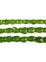 Faceted Parrot Green Chalcedony Tumbles