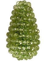 Faceted Peridot Bunch Drum Necklace Center (Price Per Piece)