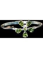 Faceted Peridot Flower Bracelet