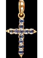Faceted Sapphire Cross