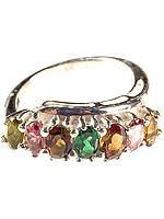 Faceted Tourmaline Finger Ring