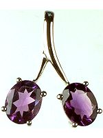 Faceted Twin Amethyst Pendant