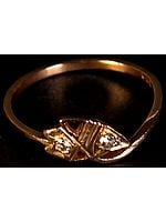 Handcrafted Twin Diamond Ring | Dazzling Gold Jewelry with Diamonds