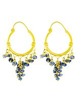 Sapphire Hoop Chandeliers