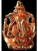 Coral-Crested Ganesha Ring