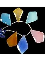 Multi-color Faceted Chalcedony Shapes
