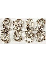 Sterling S Clasp with Filigree & Jump Rings