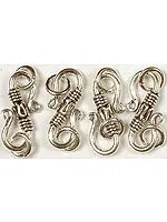Sterling S Clasp with Filigree & Jump Rings