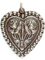 Twin Lotus (Symbolizing the Auspicious Lotus Feet of Lord Vishnu) Pendant