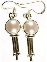 White Pearl Earrings