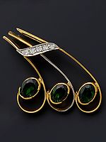 Faceted Green Tourmaline Designer Pendant with Diamonds