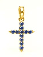 Faceted Sapphire Cross