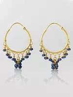 Faceted Blue Sapphire Chandeliers