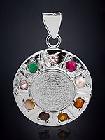 Shri Yantra Pendant with Navaratna