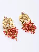 Elephant Design Chandbali Earrings