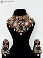 Designer Beads Choker Necklace Set With Earrings | Indian Fashion Jewelry