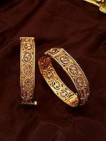 Stone Studded Openable Pair of Bangles
