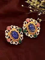 Victorian Style Stone Studded Earrings