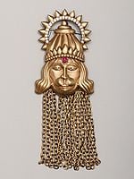 Lord Hanuman Brooch with Dangling Chains