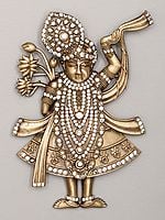 Stone Studded Divine Shrinathji Brooch