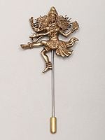 Tandava Shiva Brass Lapel Pin
