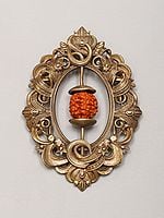 Floral Design Rudraksha Brooch