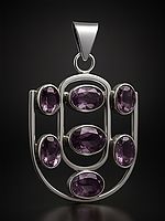 Faceted Amethyst Citrine Pendant