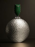 Malachite Dimple Shield Pendant