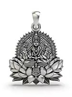 Goddess Lakshmi Seated on Lotus Pendant