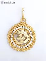 Round Shape Om Brass Pendant