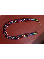 Multi Coloured Cut Glass Thread Necklace