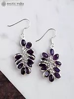 Amethyst Gemstone Bunch Earrings