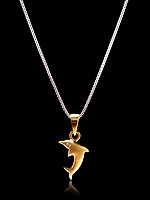 Designer Dolphin Pendant with Diamond Eye