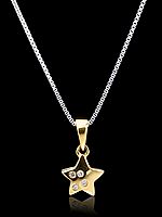 Star Shape Pendant with Diamonds