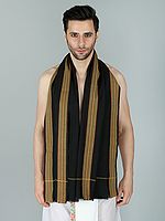 Plain Angavastram with Zari-Woven Border
