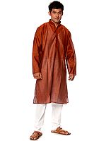 Plain Brown Kurta Pajama