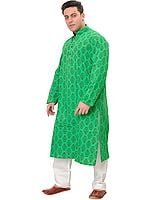 Kurta Pajama Set with Floral Block-Print