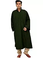 Pure Wool Men's Phiran from Kashmir with Front Zipper