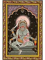 Goddess Chamunda (Shodash Matrikas) | Watercolor on Patti