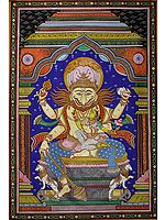 Lord Narasimha with Goddess Lakshmi