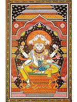 Narasimha with Goddess Lakshmi - A Saumya Image