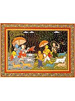 Raining in Vrindavana