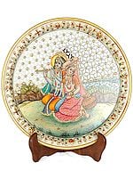 Fluting Krishna with Radha (With Lattice)